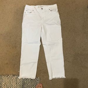 White Denim High Rise Cropped pants
